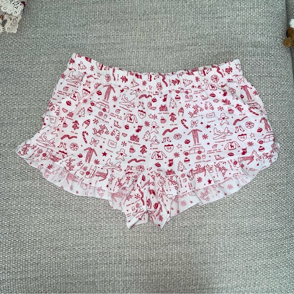 XHILIRATION CHRISTMAS THEMED PAJAMA SHORTS SIZE S - Picture 1 of 7